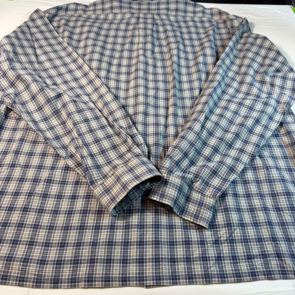 Ralph Lauren Button Down Mens XXL Blue Plaid Greggor Long Sleeve Shirt EUC - Picture 9 of 14